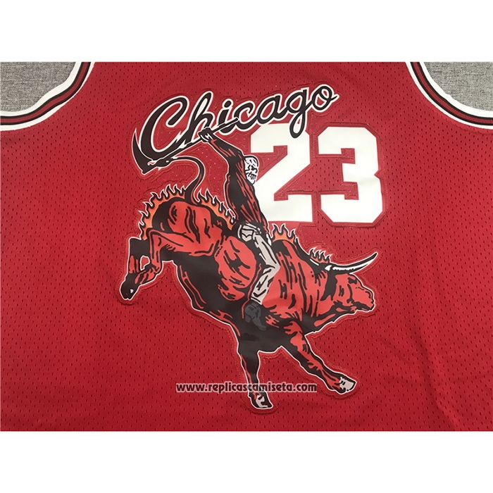 Camiseta Chicago Bulls Michael Jordan #23 Juic Wrld X BR Rojo